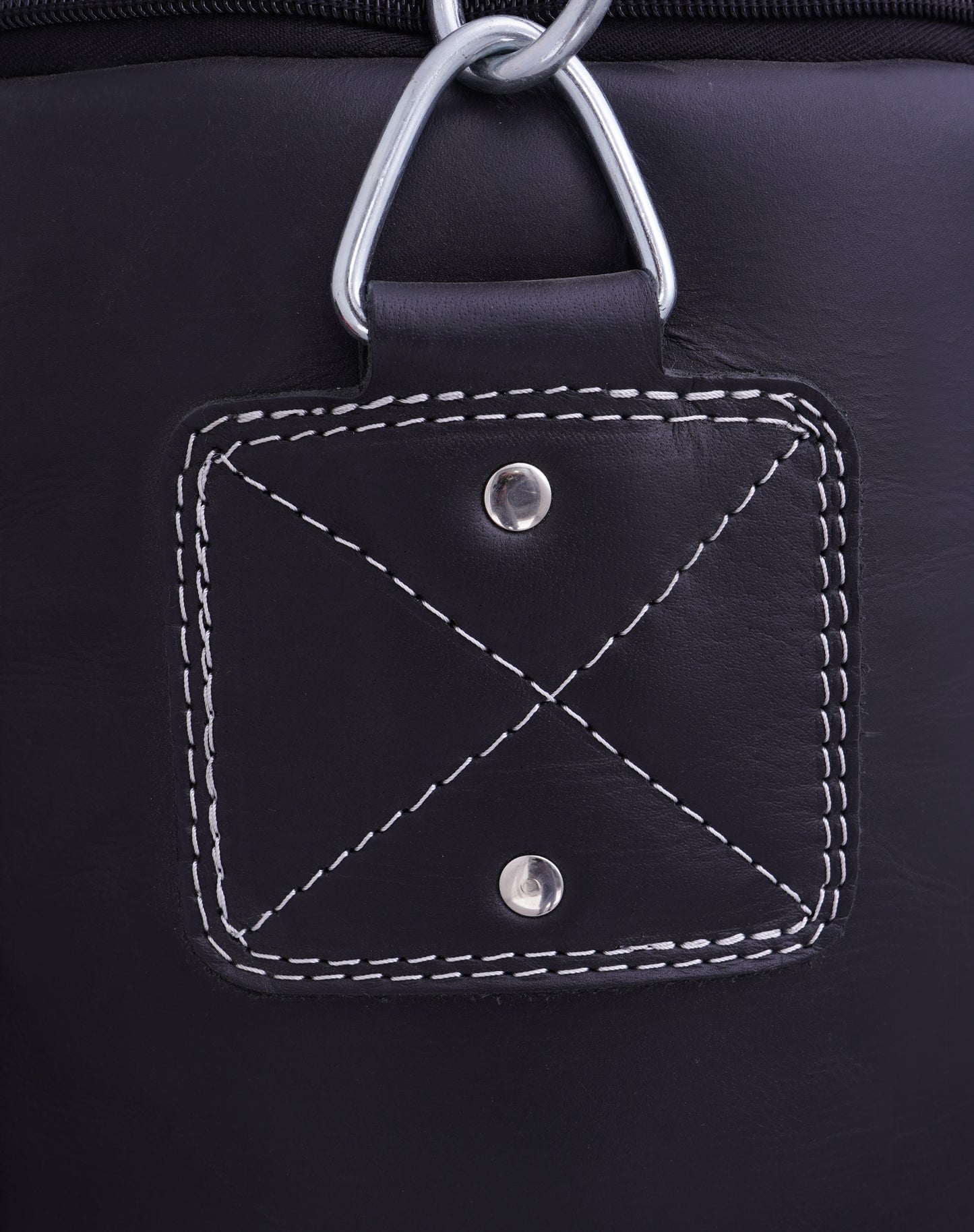 BLACK BUFFALO LEATHER QUILTED PUNCH BAG