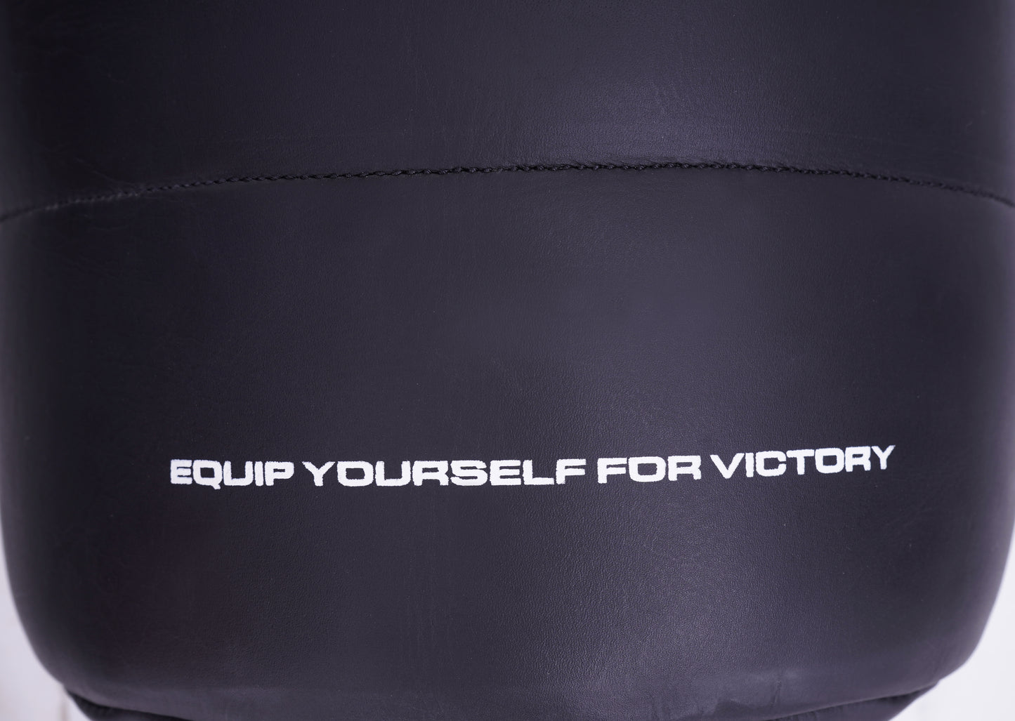 BLACK BUFFALO LEATHER QUILTED PUNCH BAG