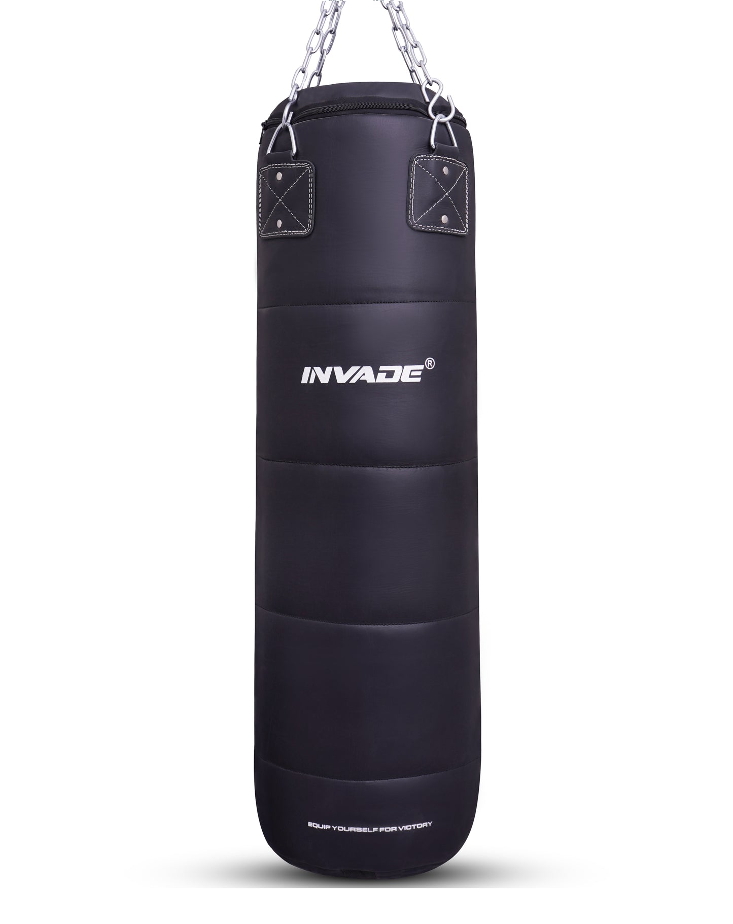 BLACK BUFFALO LEATHER QUILTED PUNCH BAG
